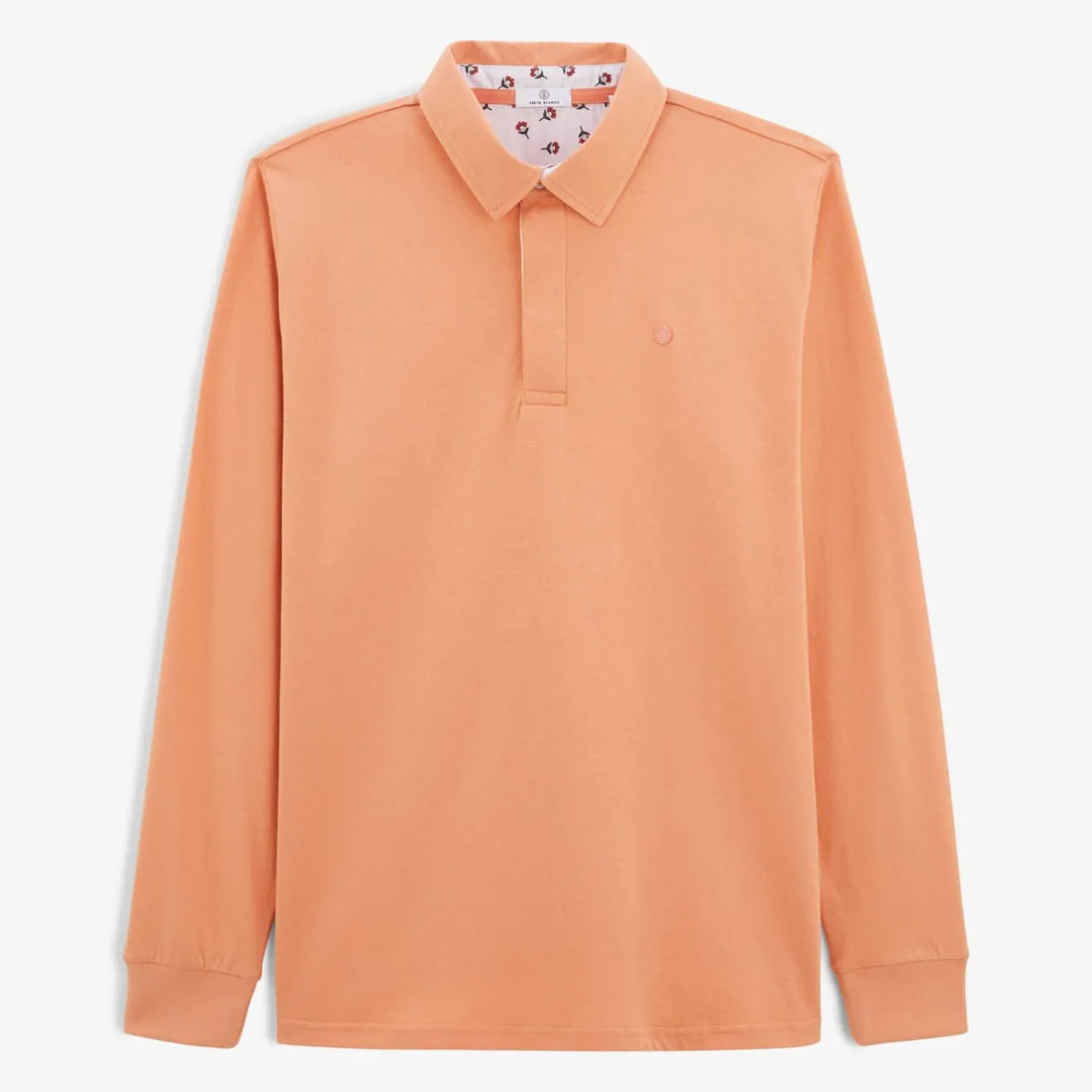 Maillots De Rugby|Polos>SERGE BLANCO Loevan long-sleeved rugby jersey in coral orange jersey DENIM