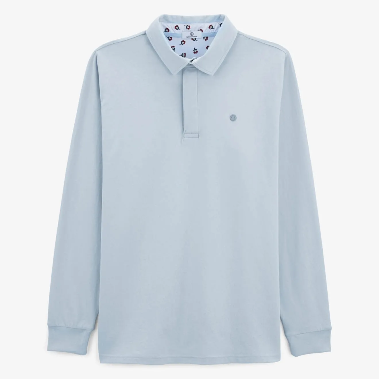 Maillots De Rugby|Polos>SERGE BLANCO Loevan long-sleeved rugby jersey in sky blue jersey CORAIL