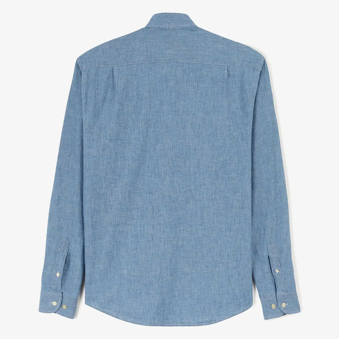 Chemises>SERGE BLANCO Long sleeve chambray shirt BLEU