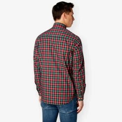 Chemises>SERGE BLANCO Long sleeve plaid shirt CURRY