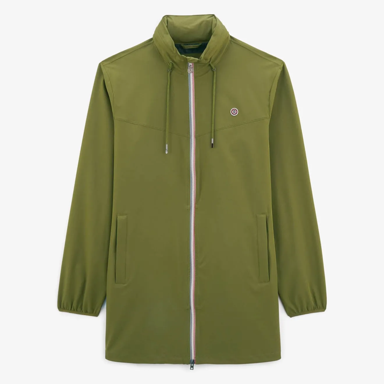 Ligne Play|Manteaux & Vestes>SERGE BLANCO Long waterproof storm jacket in lime green BLANC