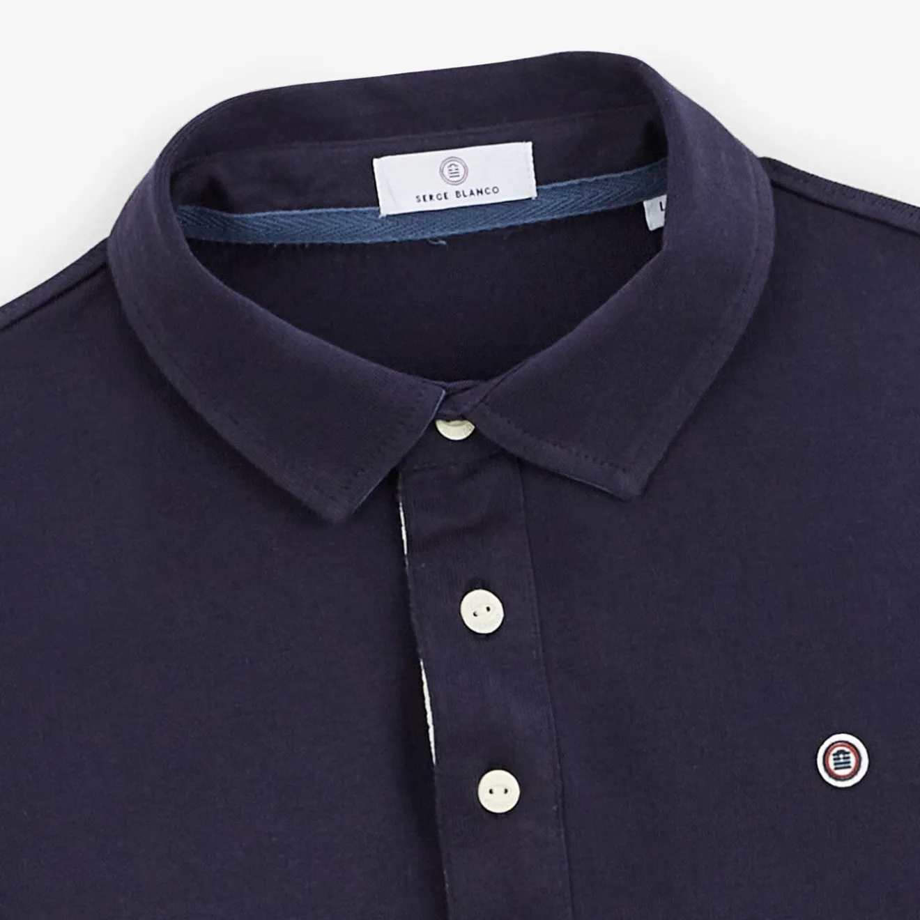 Maillots De Rugby|Polos>SERGE BLANCO Lony dark navy short-sleeved rugby jersey NOIR
