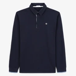 Maillots De Rugby|Polos>SERGE BLANCO Loris dark blue long-sleeved rugby jersey TECK