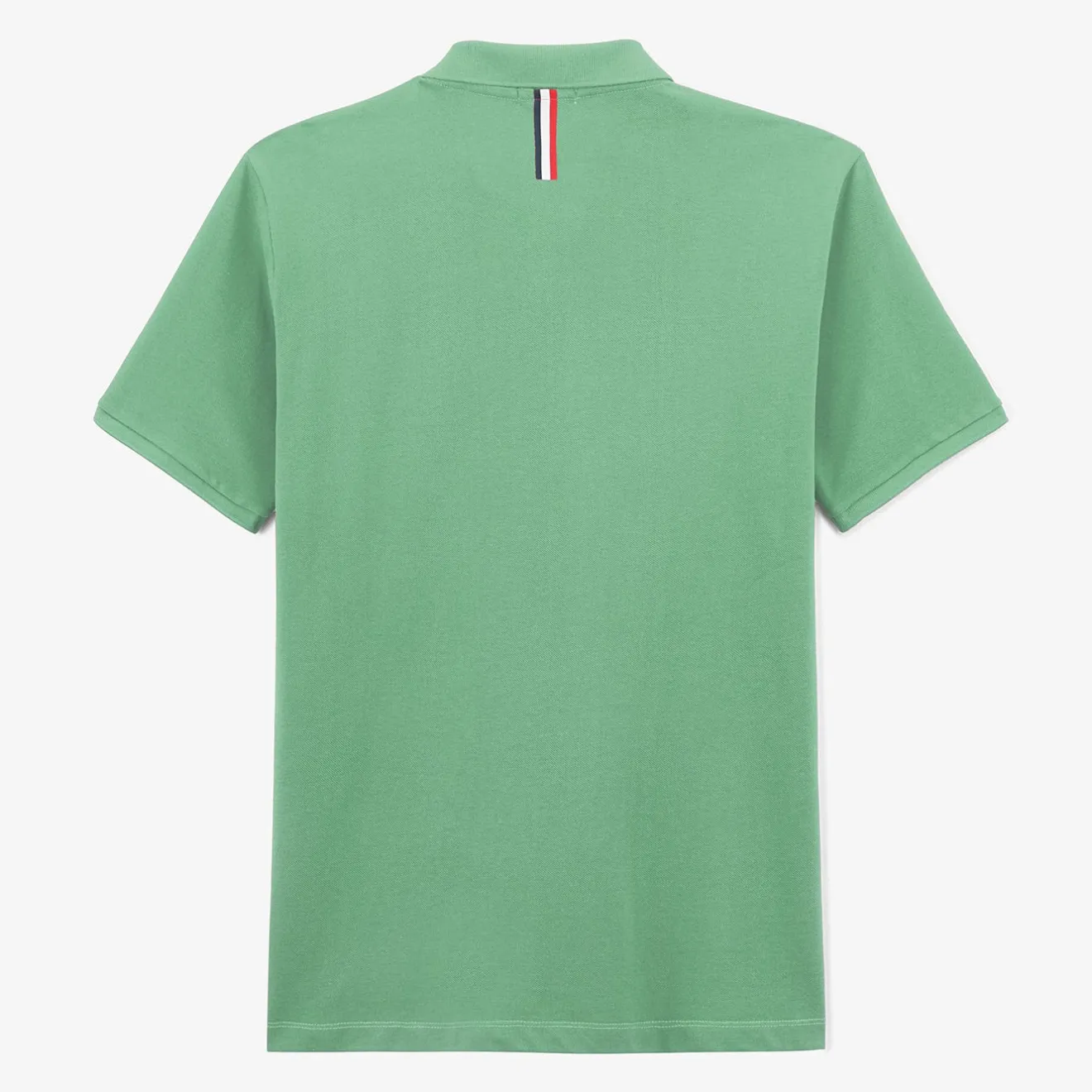 Polos|L'élégant>SERGE BLANCO Lucas almond green pique short-sleeved polo shirt CIEL