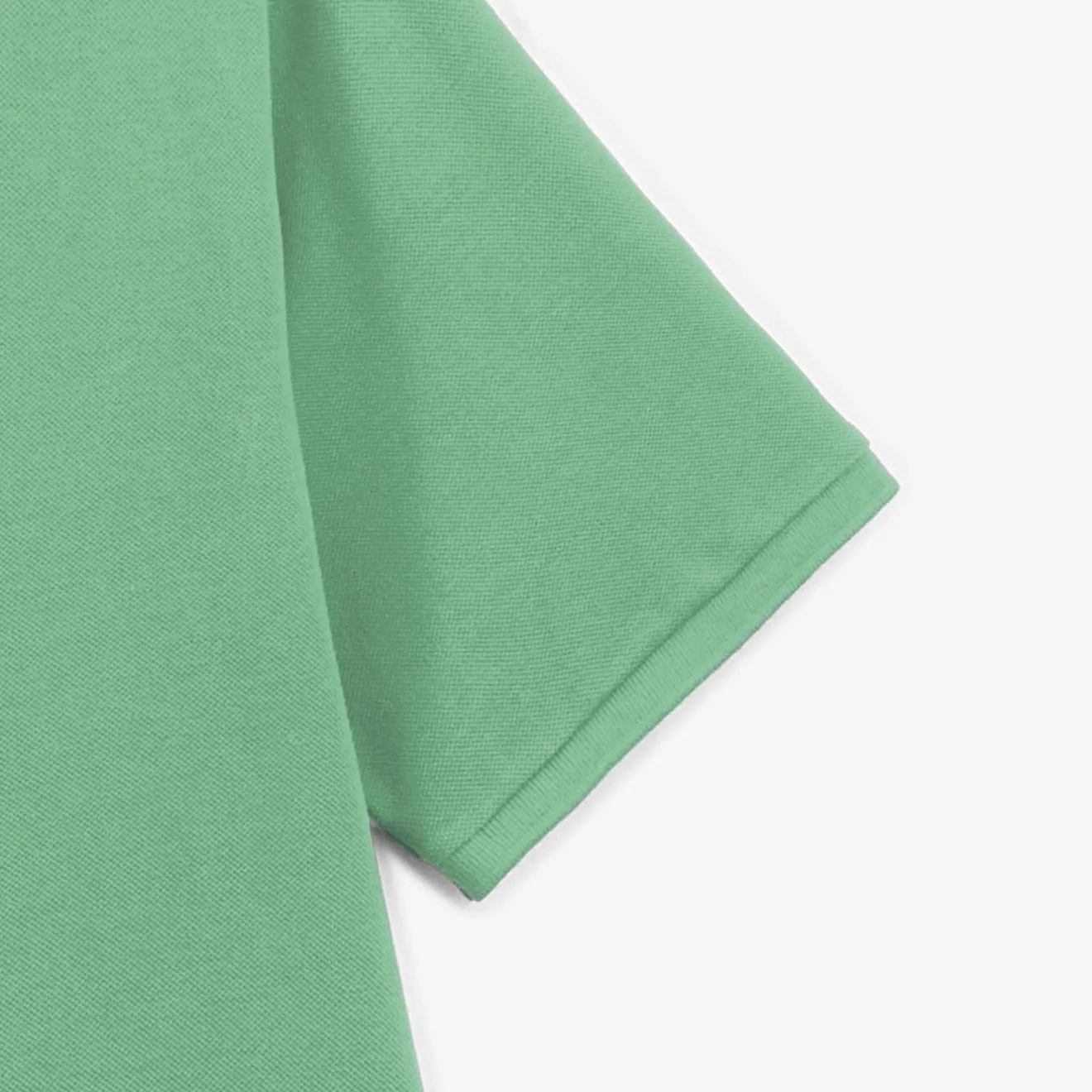 Polos|L'élégant>SERGE BLANCO Lucas almond green pique short-sleeved polo shirt CIEL