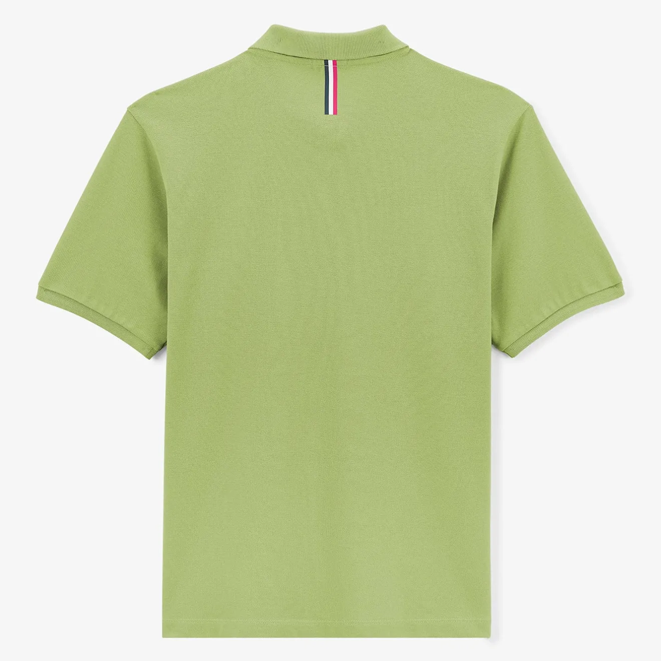 Polos>SERGE BLANCO Lucas lime green short-sleeved pique polo shirt TECK