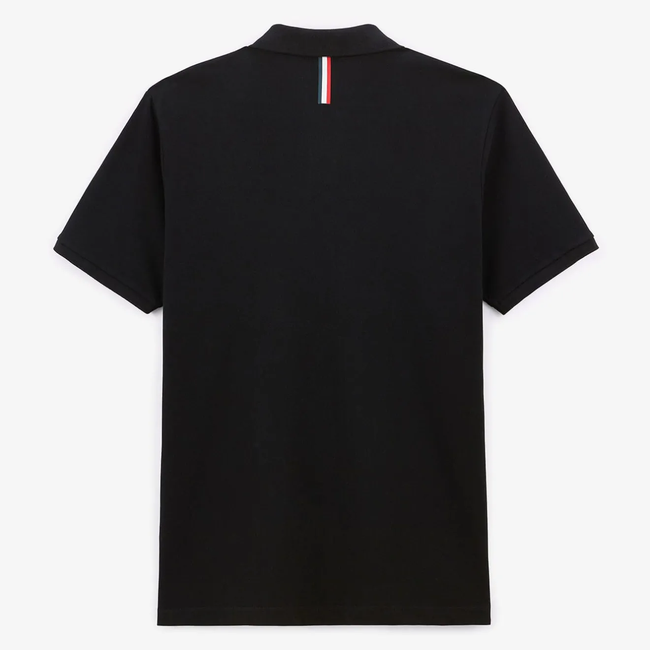 Polos>SERGE BLANCO Lucas men's polo shirt in black pique knit NOIR