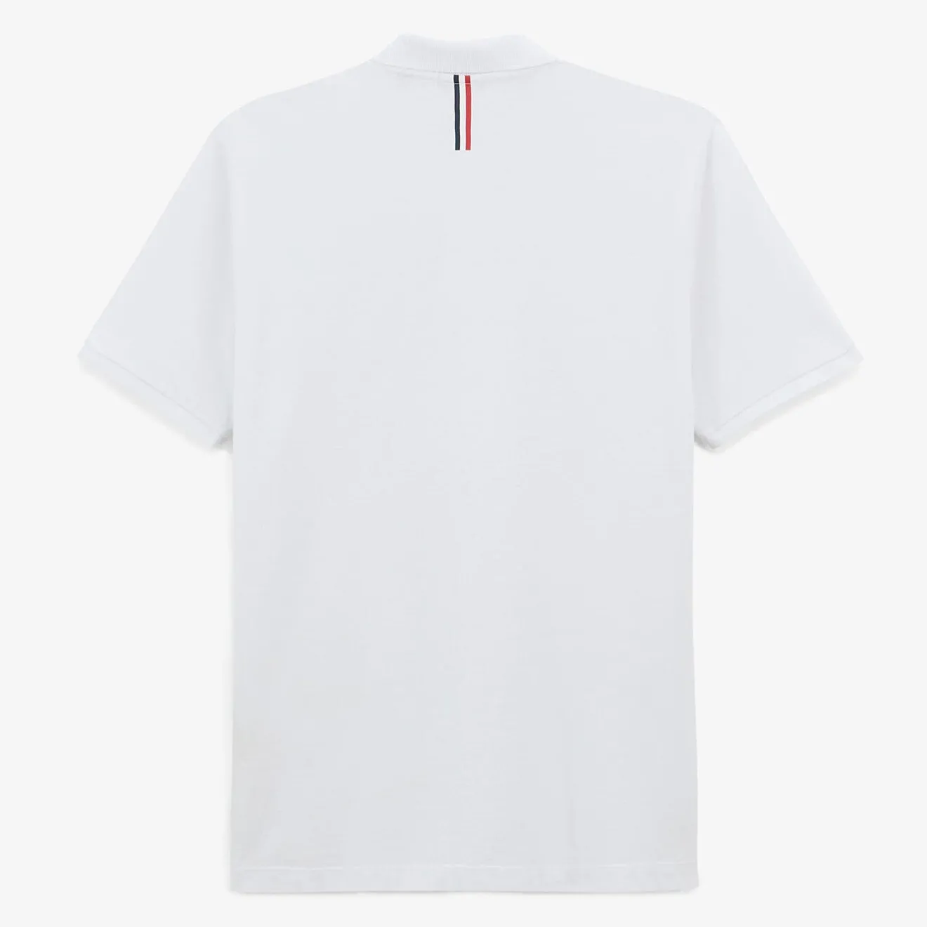 Polos|Tel Père, Tel Fils>SERGE BLANCO Lucas men's white polo shirt in cotton pique knit SKIN