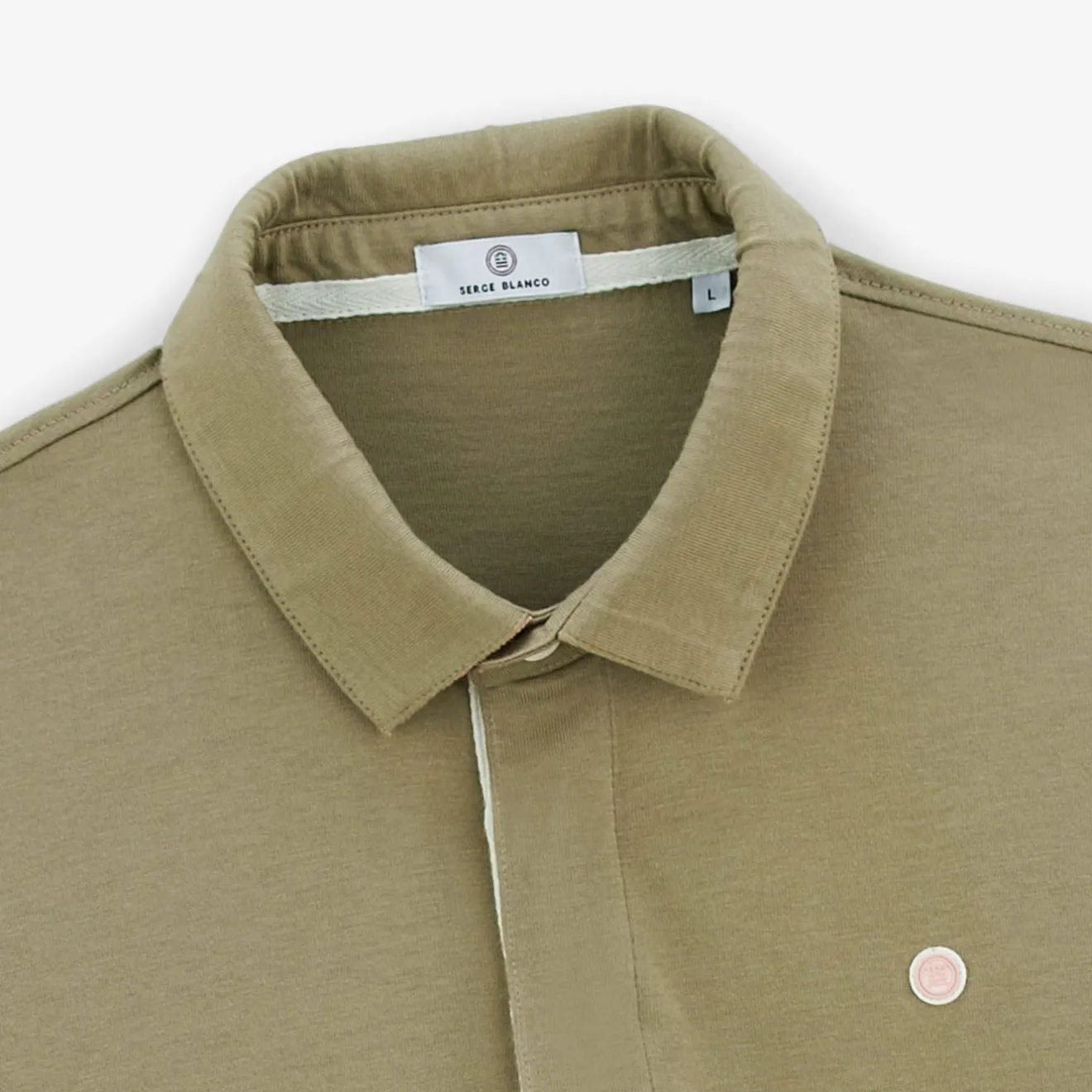 Maillots De Rugby|Polos>SERGE BLANCO Luis short-sleeved teak green rugby jersey DENIM