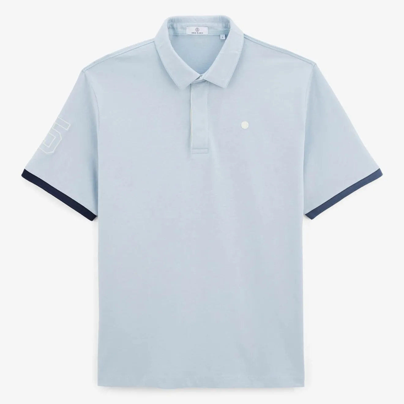 Maillots De Rugby|Polos>SERGE BLANCO Luis sky blue short-sleeved rugby jersey CIEL