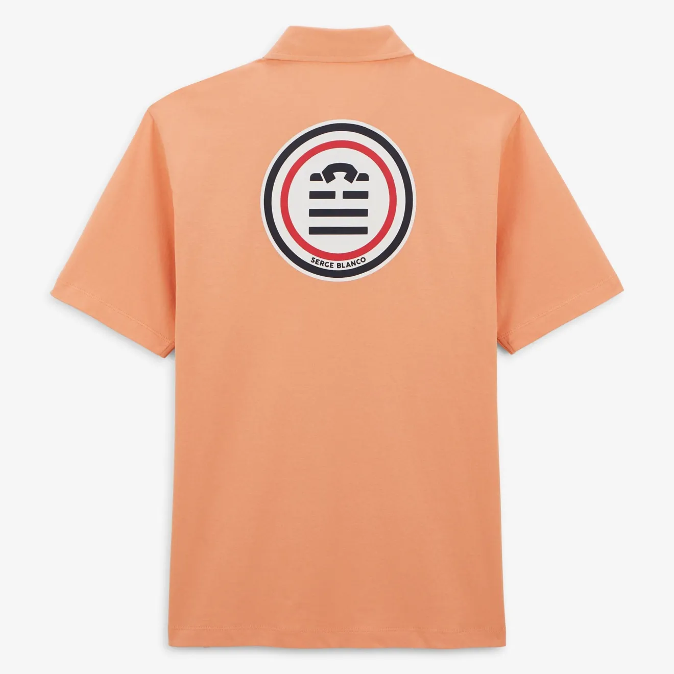 Maillots De Rugby|Polos>SERGE BLANCO Lyes long-sleeved rugby jersey in coral orange jersey DARK NAVY