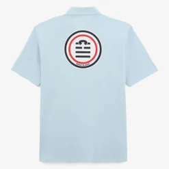 Maillots De Rugby|Polos>SERGE BLANCO Lyes short-sleeved rugby jersey in sky blue jersey WHITE
