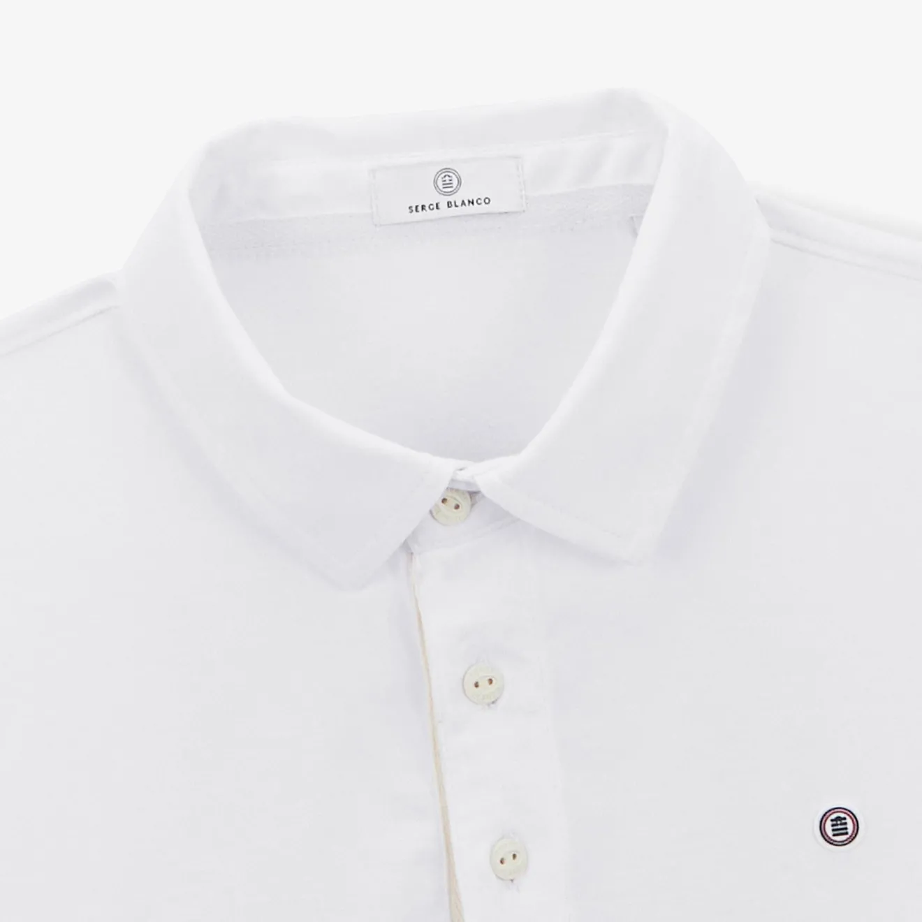 Maillots De Rugby|Polos>SERGE BLANCO Lyes short-sleeved rugby jersey in white jersey BLEU NUIT