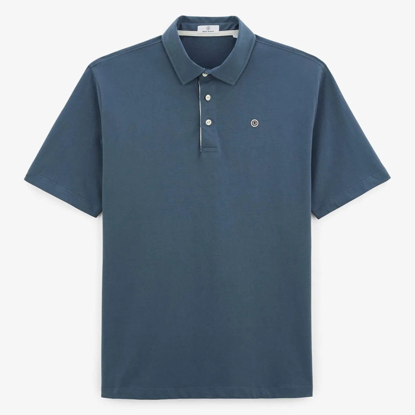 Maillots De Rugby|Polos>SERGE BLANCO Lyes short-sleeved rugby jersey in denim blue jersey CIEL