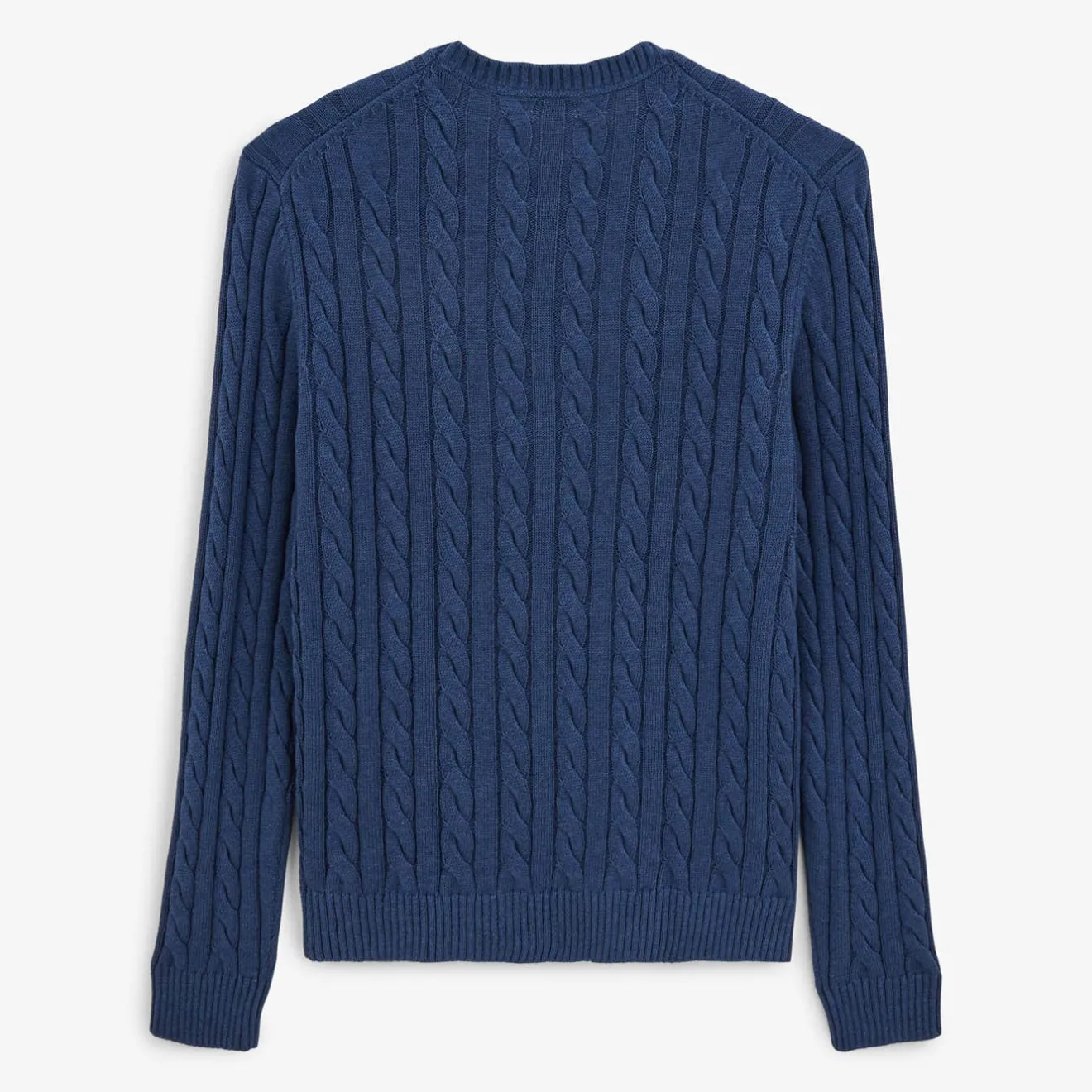 Pulls>SERGE BLANCO Matteo blue cable knit sweater BEIGE