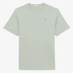 T-shirts>SERGE BLANCO Men's Pearl Grey Théo Round Neck T-shirt | BEIGE CHINÉ