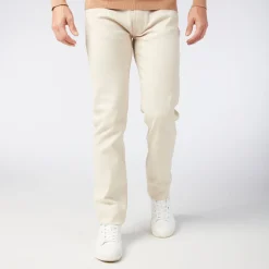 Pantalons>SERGE BLANCO Men's 5-pocket slim fit jeans 325 beige BLUE