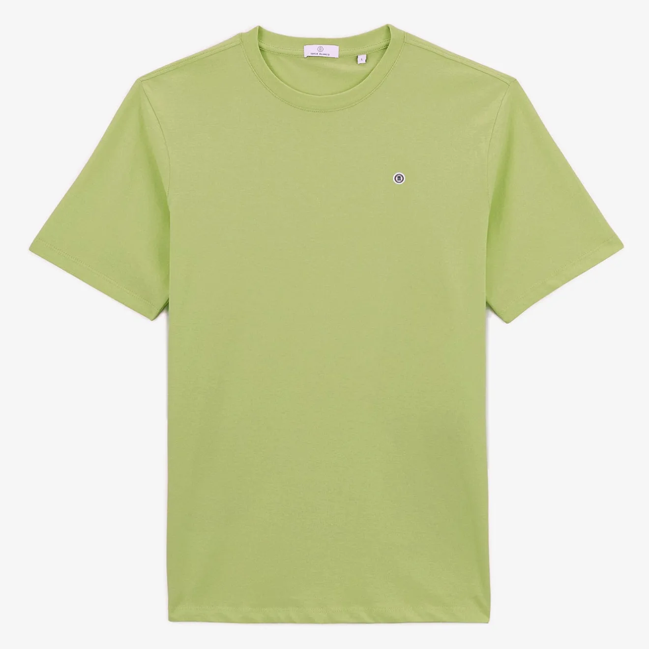 T-shirts>SERGE BLANCO Men's Round Neck T-shirt Théo Lime Green | NUAGE