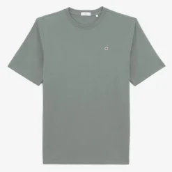 T-shirts>SERGE BLANCO Men's Theo Slate Grey Crew Neck T-Shirt | LATTE