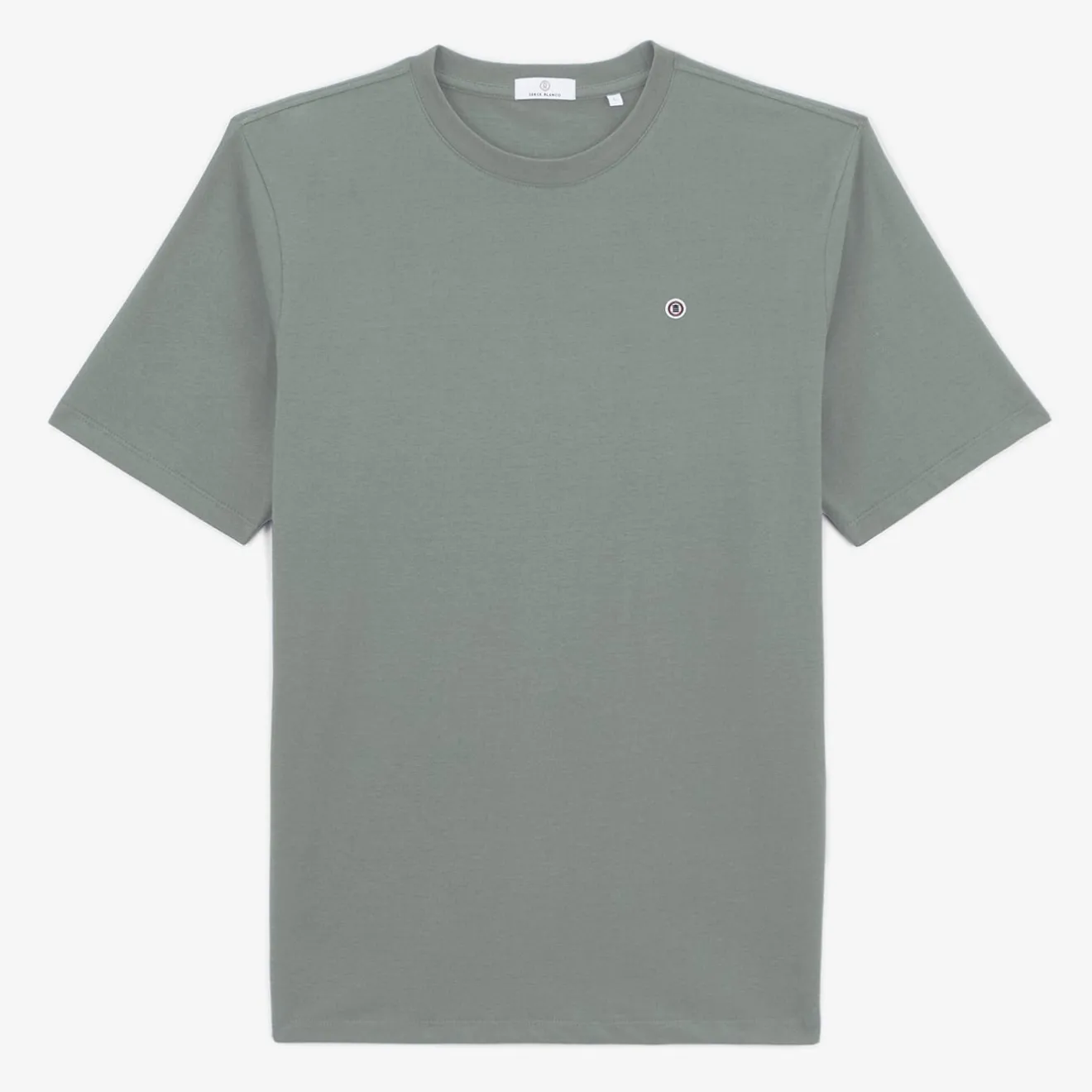 T-shirts>SERGE BLANCO Men's Theo Slate Grey Crew Neck T-Shirt | LATTE