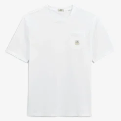 Ligne Play|T-shirts>SERGE BLANCO Men's White Tim T-shirt with Chest Pocket | TECK
