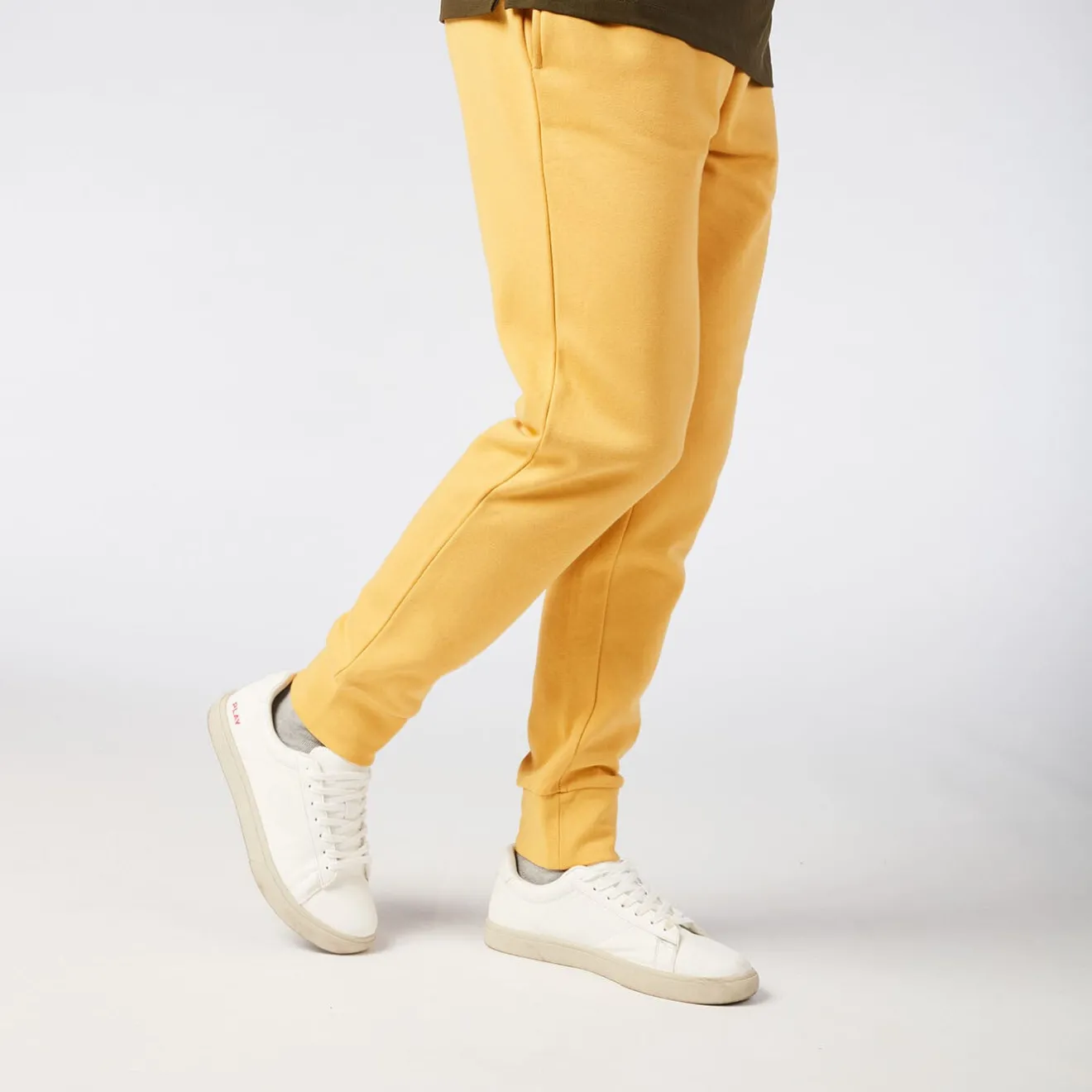 Pantalons>SERGE BLANCO Men's yellow fleece jogging pants ROUGE TULIPE