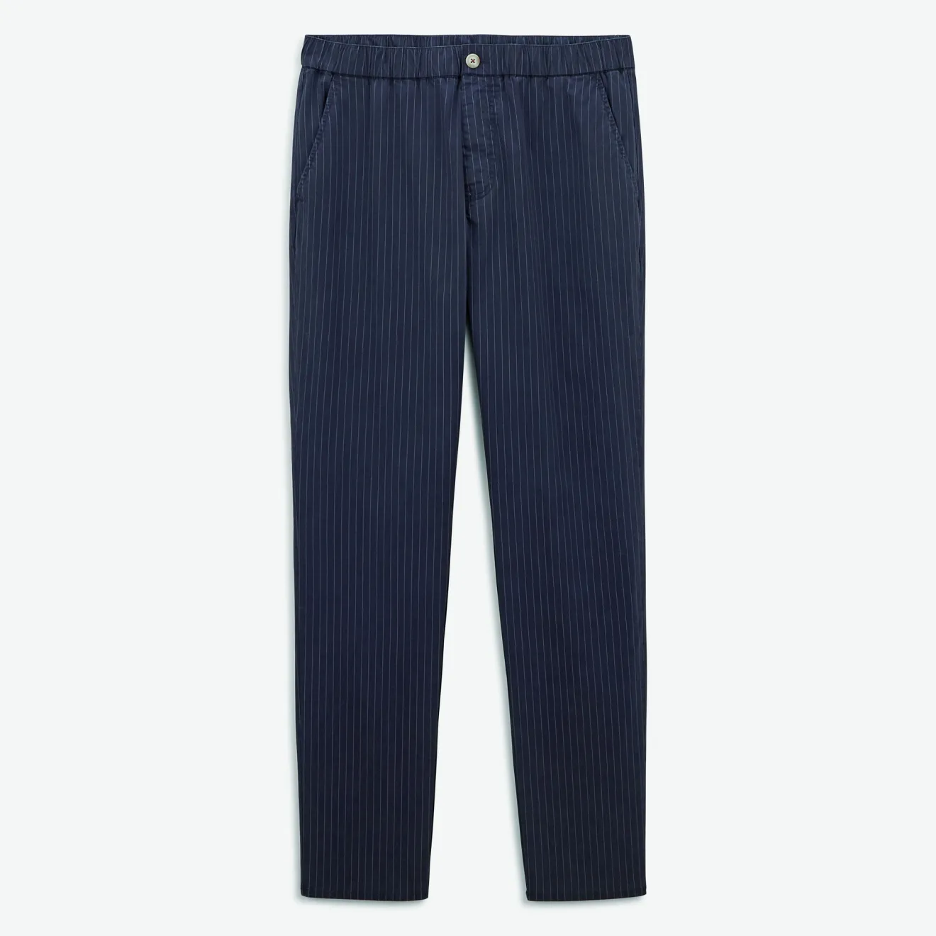 Pantalons>SERGE BLANCO Midnight blue elasticated tennis striped chino 549 LATTE