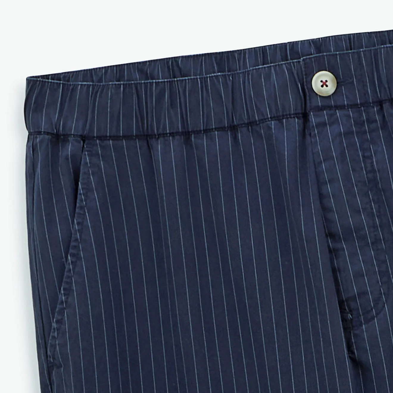 Pantalons>SERGE BLANCO Midnight blue elasticated tennis striped chino 549 LATTE