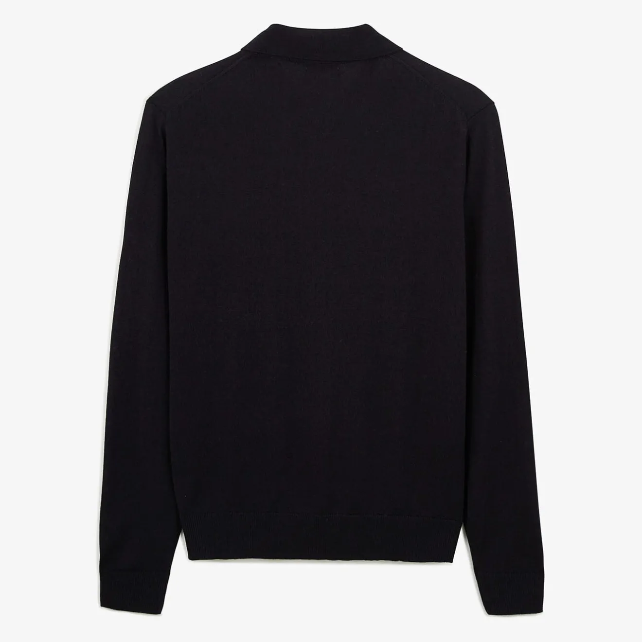 Polos>SERGE BLANCO Miguel dark blue zipped polo neck sweater GLACIER