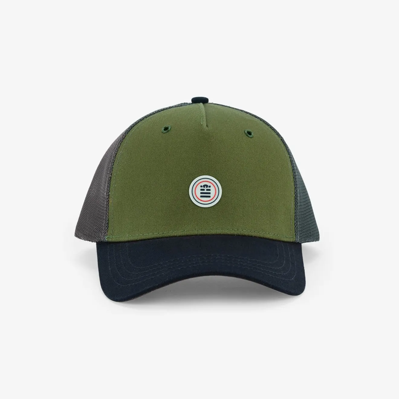 Casquettes Et Bobs|Daddy Cool>SERGE BLANCO Military green tricolor trucker cap LATTE