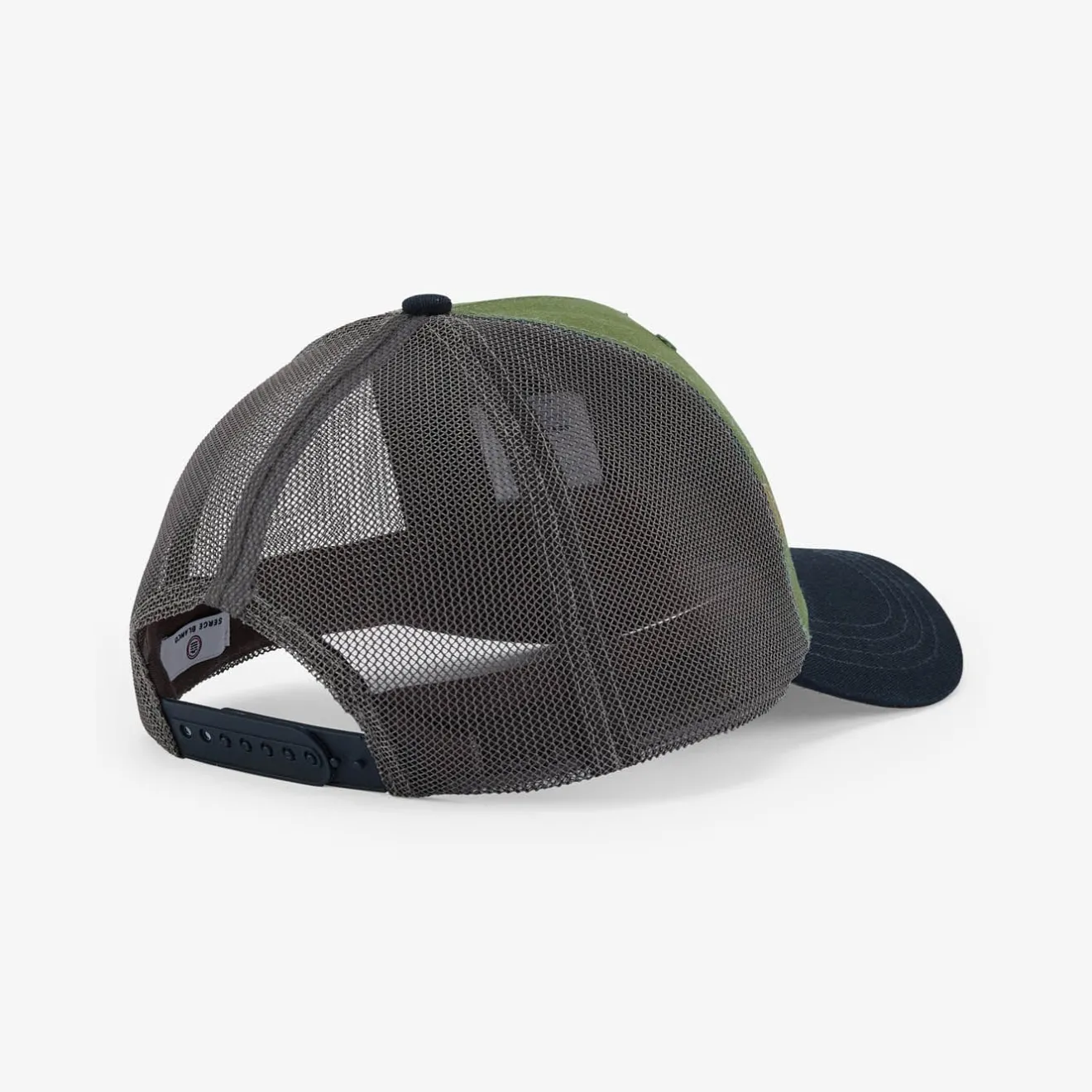 Casquettes Et Bobs|Daddy Cool>SERGE BLANCO Military green tricolor trucker cap LATTE