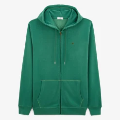 Sweats>SERGE BLANCO Mint green Sylvestre zip-up sweatshirt ARDOISE