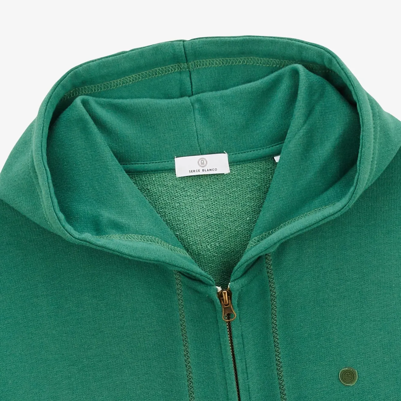 Sweats>SERGE BLANCO Mint green Sylvestre zip-up sweatshirt ARDOISE
