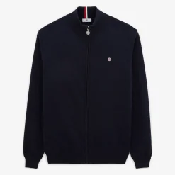 Pulls>SERGE BLANCO Morgan dark navy zipped vest ORANGE