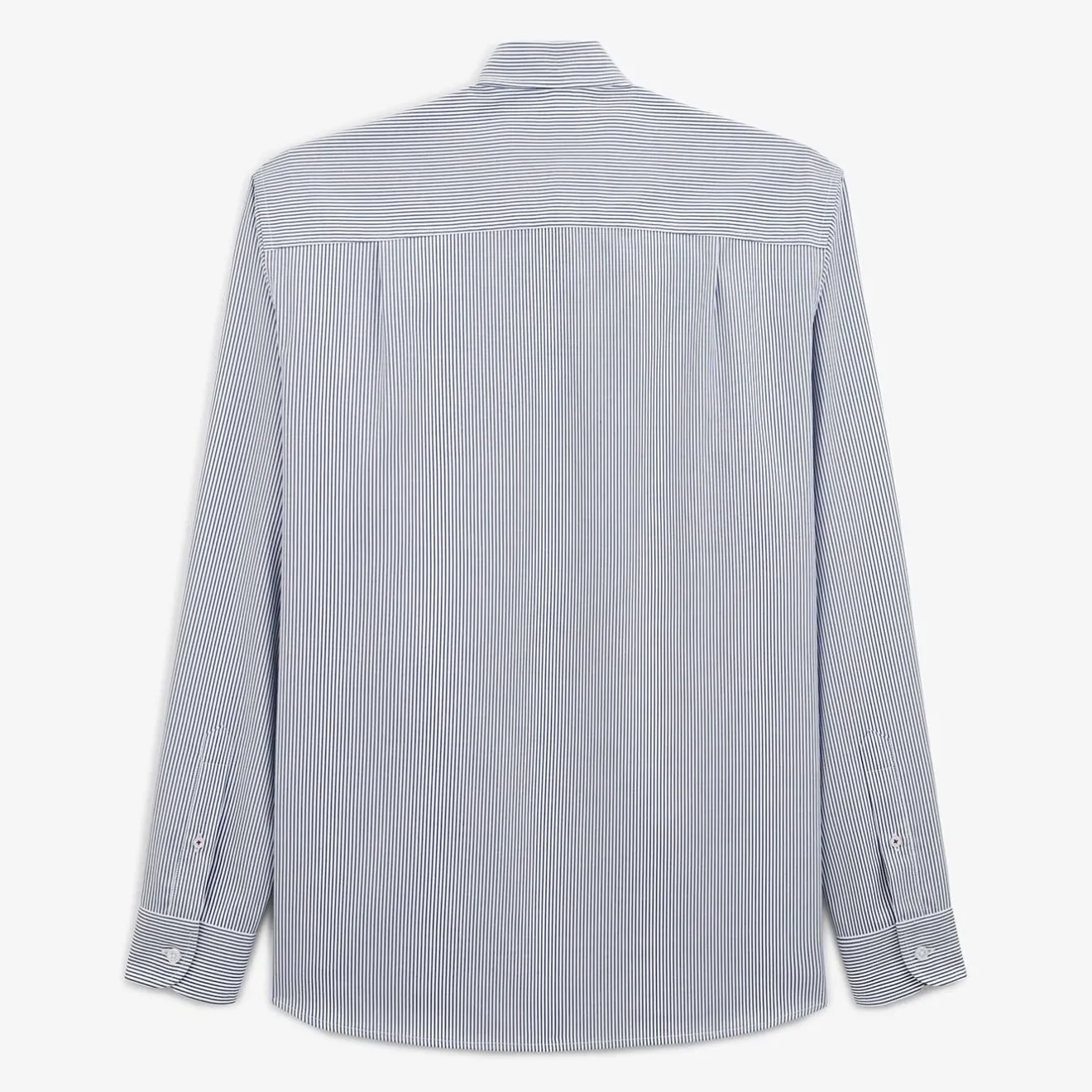 Chemises>SERGE BLANCO Navy blue striped shirt OFF WHITE