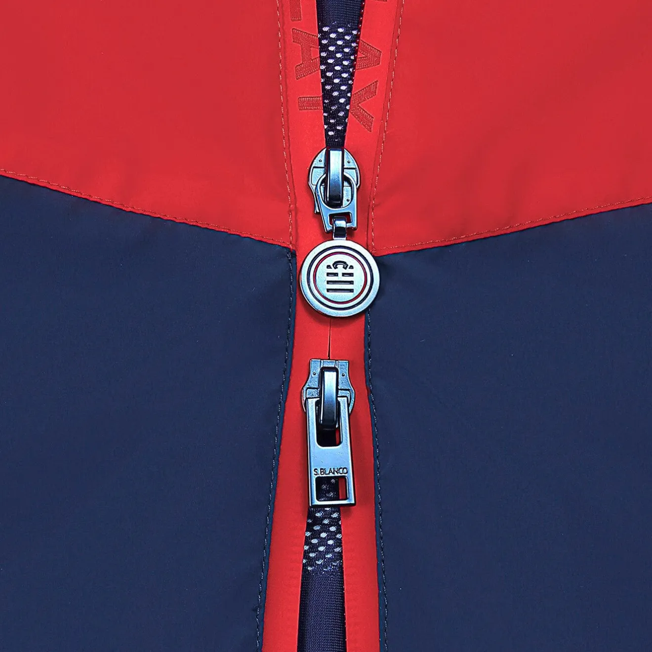 Vêtements>SERGE BLANCO Navy Blue Two-Tone Junior Windbreaker Jacket dark navy