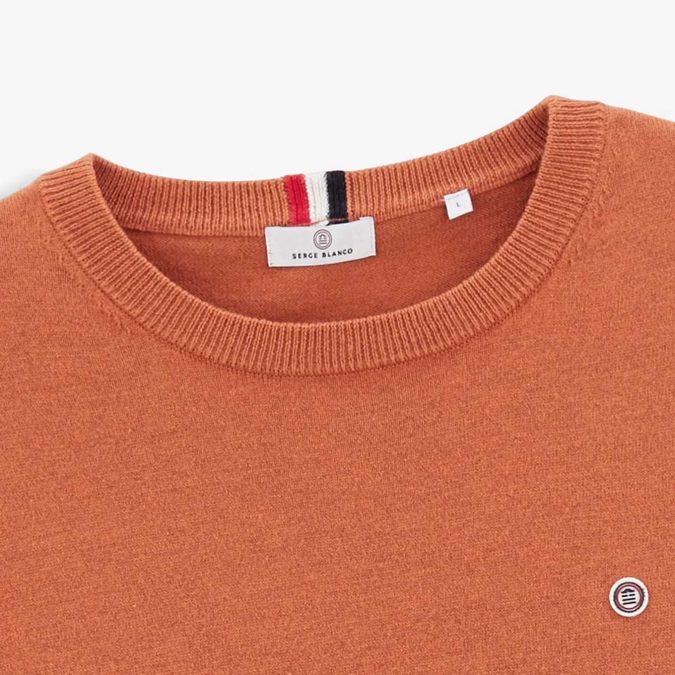 Pulls>SERGE BLANCO Orange Maximus Sweater OFF WHITE