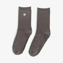 Sous-vêtements>SERGE BLANCO Pack of 3 pairs of plain anthracite gray high socks COLORISASSORT