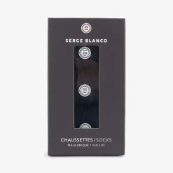 Sous-vêtements>SERGE BLANCO Pack of 3 pairs of plain dark blue high socks COLORISASSORT