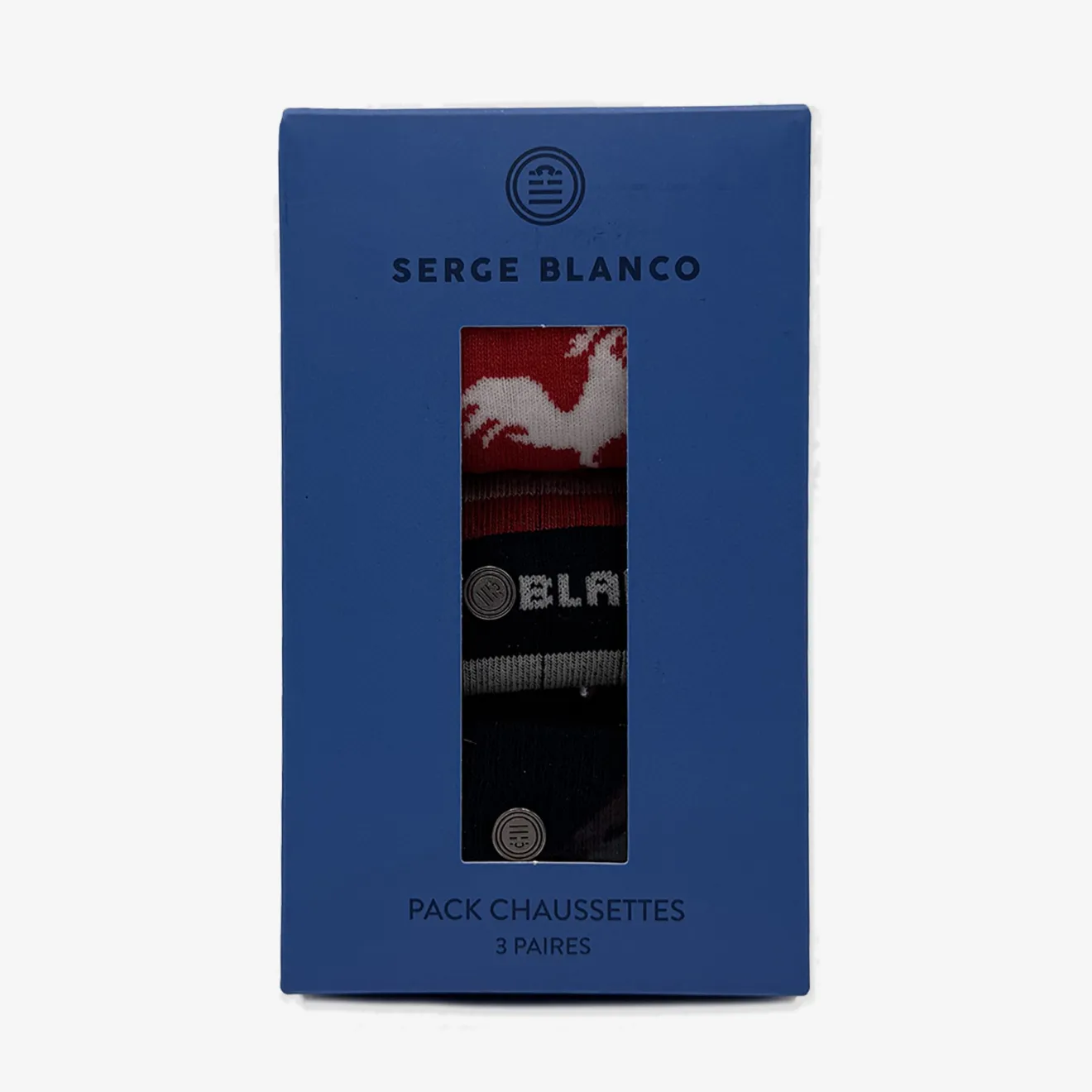 Sous-vêtements>SERGE BLANCO Pack of 3 pairs of printed socks DARK NAVY