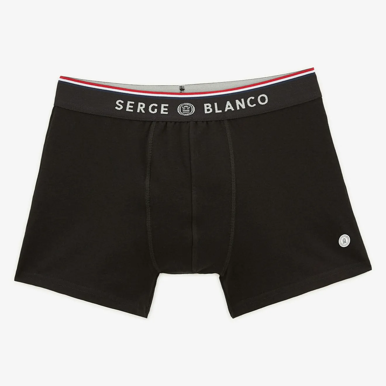 Sous-vêtements>SERGE BLANCO Pack of 2 plain black cotton boxers COLORISASSORT