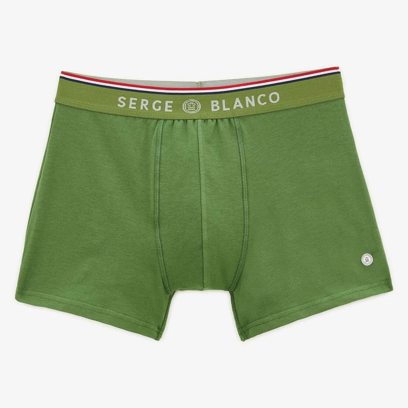 Sous-vêtements>SERGE BLANCO Pack of 4 plain boxers in assorted colors in cotton ACIER