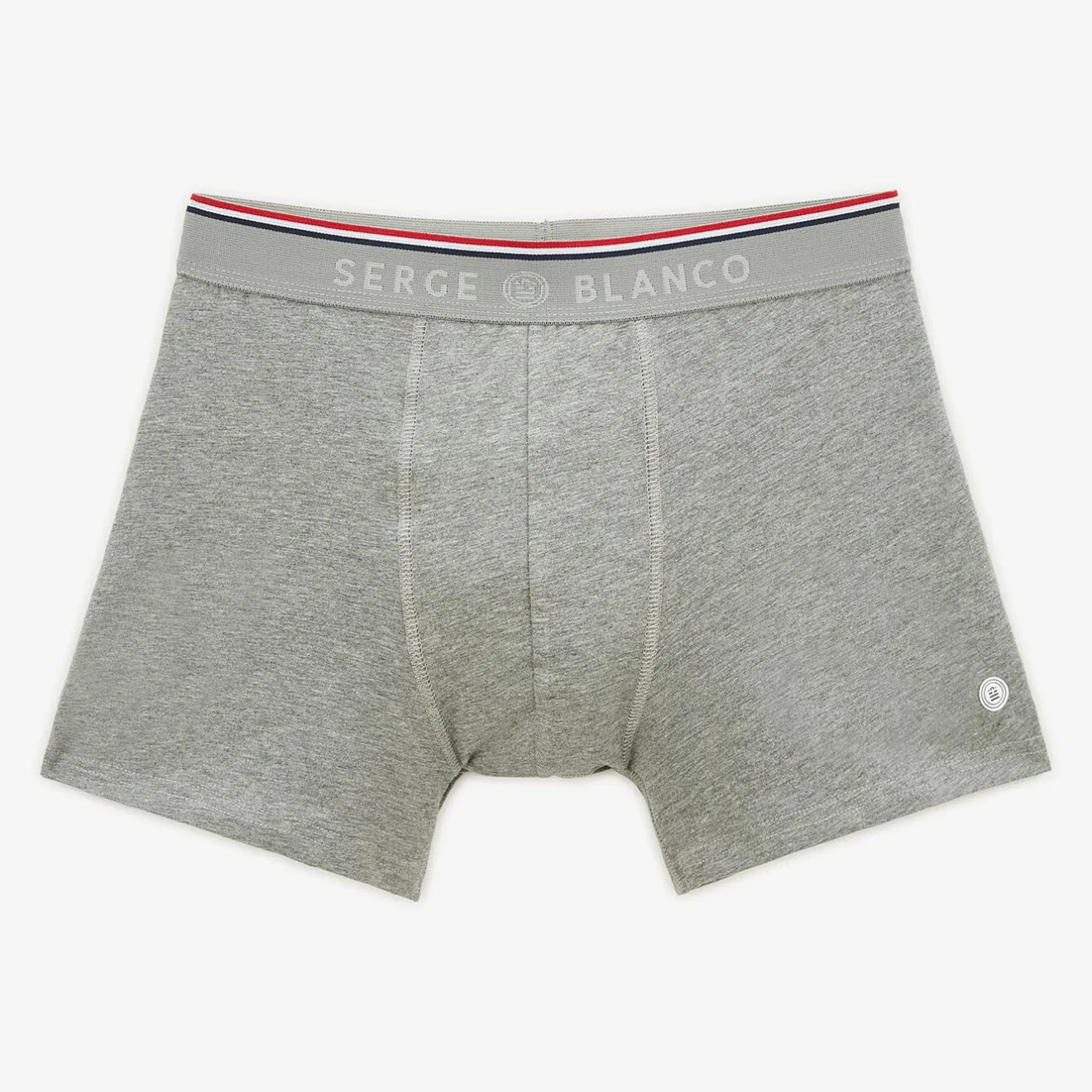 Sous-vêtements>SERGE BLANCO Pack of 4 plain boxers in assorted colors in cotton ACIER