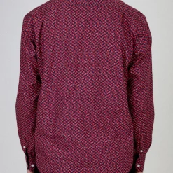 Chemises>SERGE BLANCO Patchwork print poplin shirt CHAMBRAY