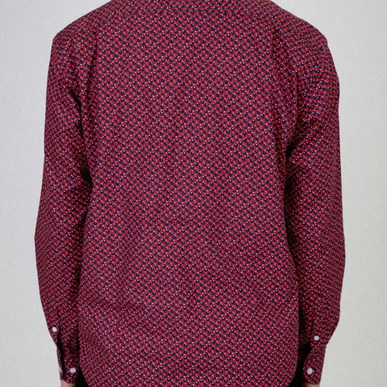 Chemises>SERGE BLANCO Patchwork print poplin shirt CHAMBRAY