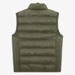 Doudounes Et Vestes>SERGE BLANCO Piumino Junior sleeveless down jacket in military green BEIGE