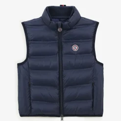 Doudounes Et Vestes>SERGE BLANCO Piumino Junior sleeveless navy blue down jacket MILITAIRE