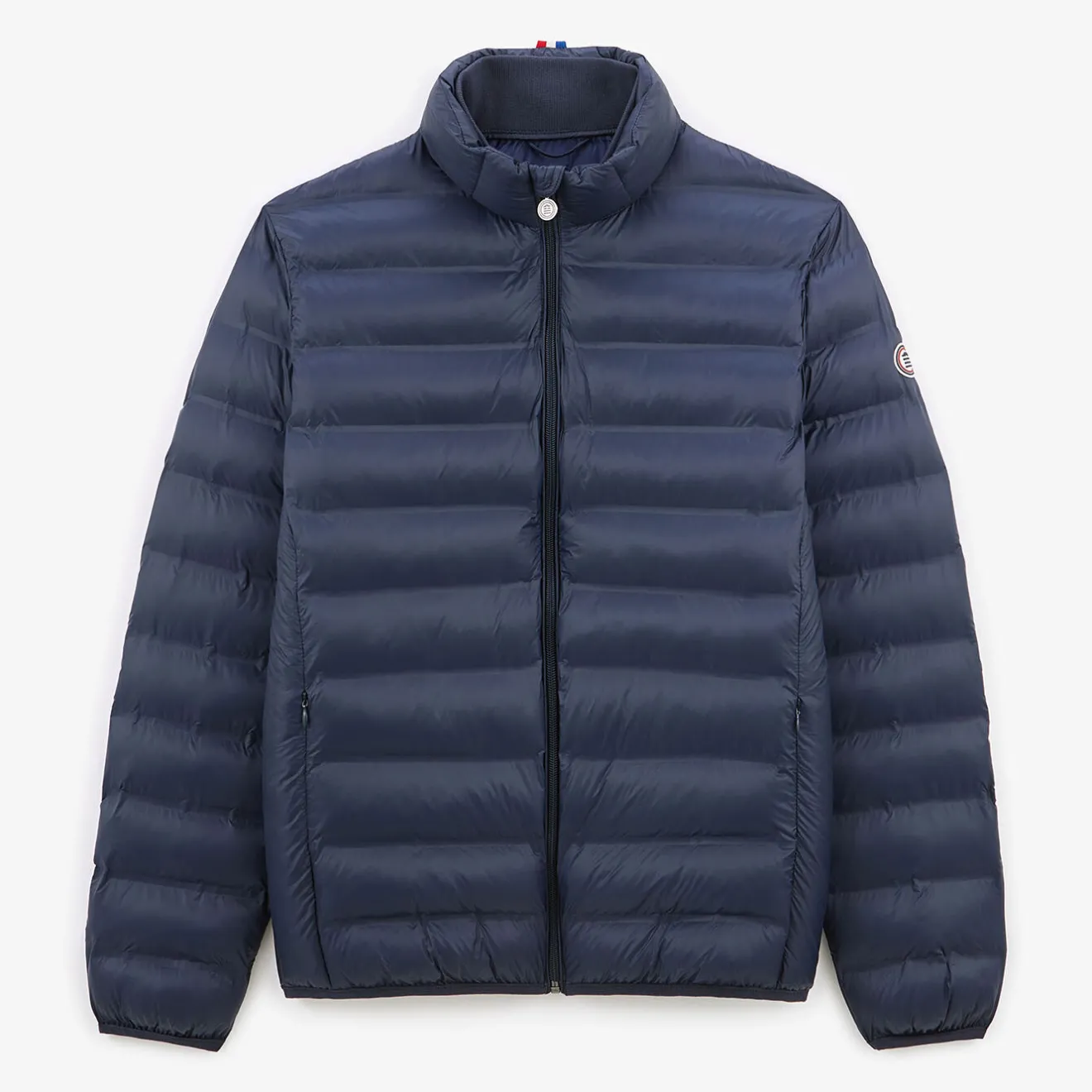 Doudounes>SERGE BLANCO Piumino men's quilted down jacket with long sleeves in navy blue | VERT