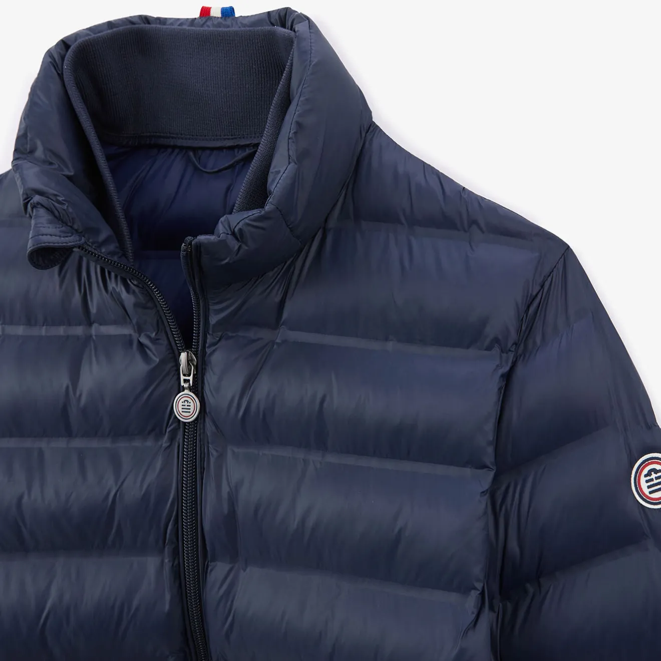 Doudounes>SERGE BLANCO Piumino men's quilted down jacket with long sleeves in navy blue | VERT