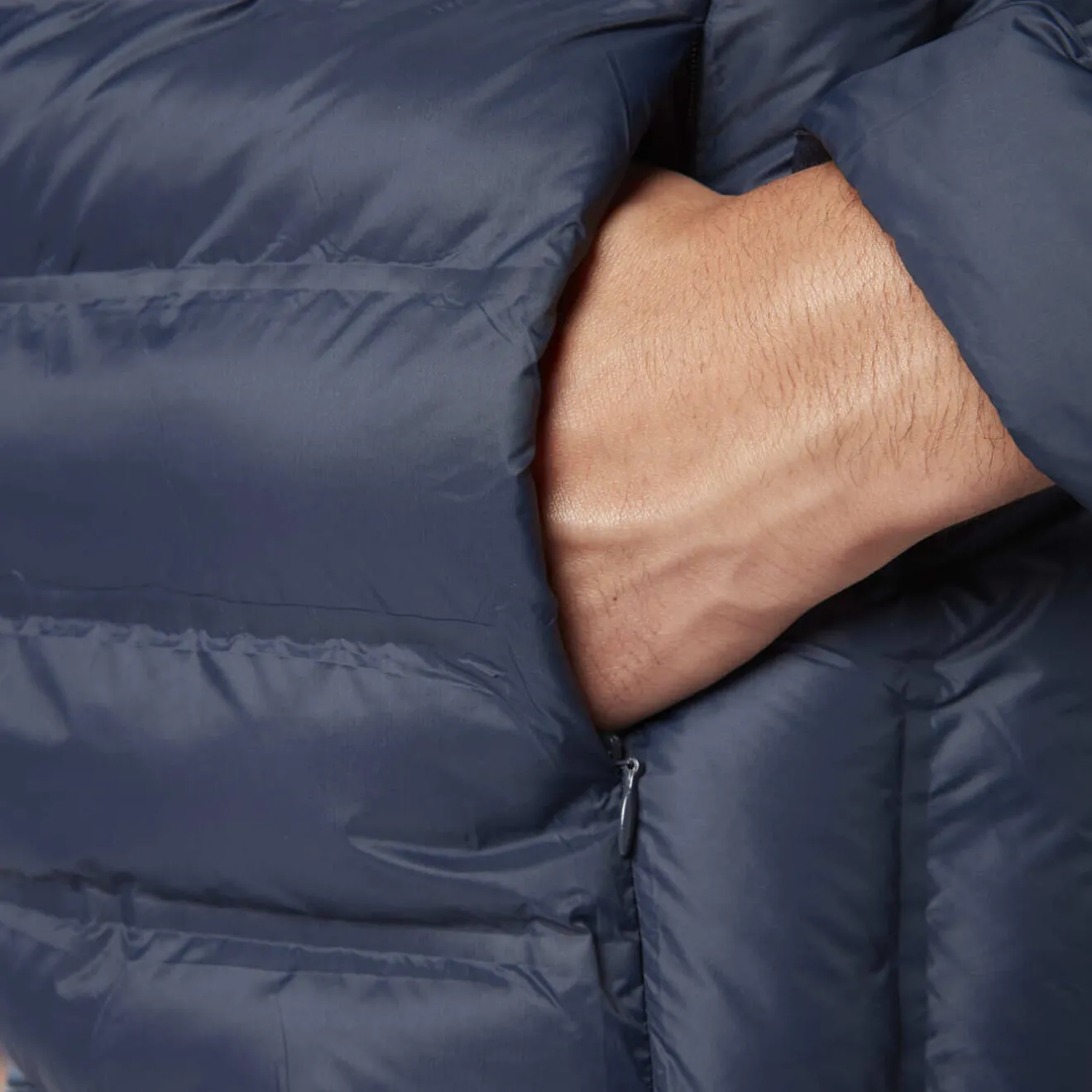 Doudounes>SERGE BLANCO Piumino men's quilted down jacket with long sleeves in navy blue | VERT